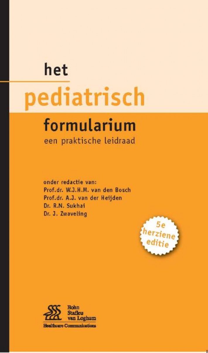 Het pediatrisch formularium • Het pediatrisch formularium